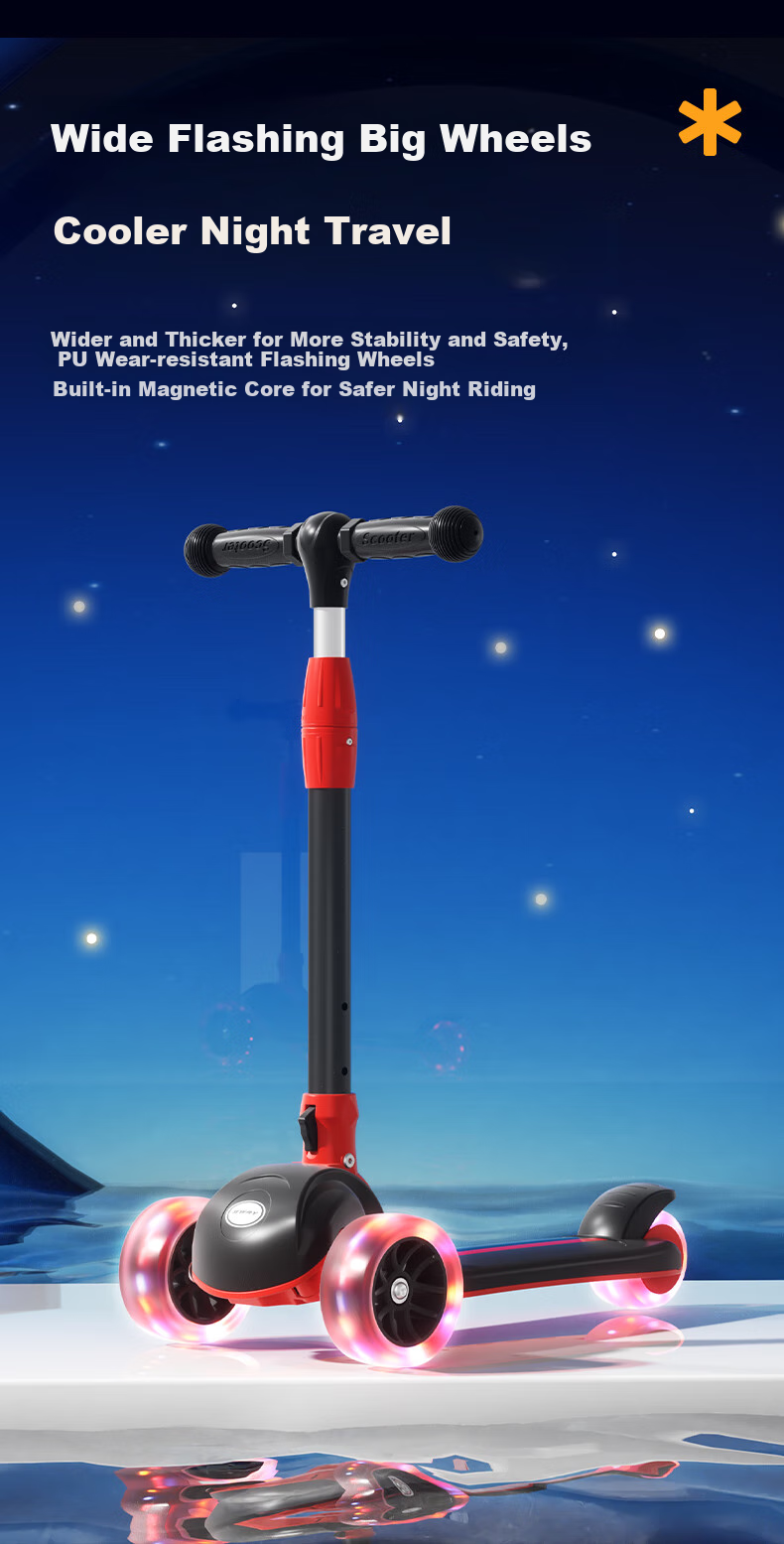 SWAY Scooter for Children 3-6 Years Old, Anti-Rollover, Foldable, Light-Up Wheels, Kids' Kick Scooter 7