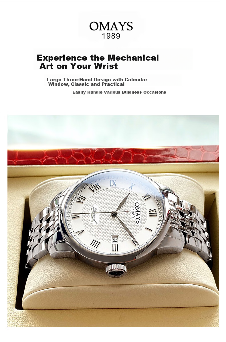 Oumeishi Men's Watch, Fully Automatic Mechanical Watch Brand, Swiss-Style, Father's Day Gift for Dad, One of The World's Top Ten Famous Watches 15