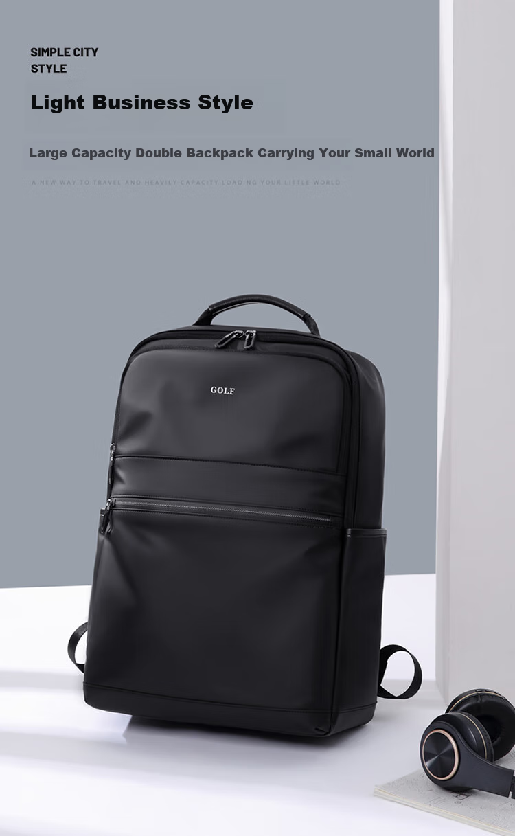 GOLF Backpack for Men, Casual Double Shoulder Bag, 15.6-Inch Laptop Bag, Water-Resistant Student Backpack for Travel And Business Trips 1