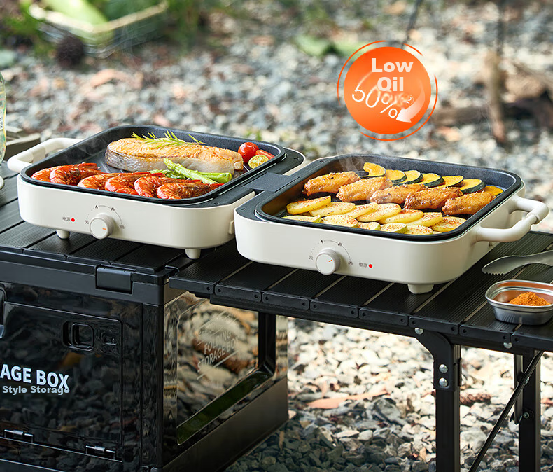 SUPOR Electric Grill Pan, Home Multi-Functional Non-Stick Grill, Detachable And Foldable Outdoor High-Power Barbecue GJ5030P818 2
