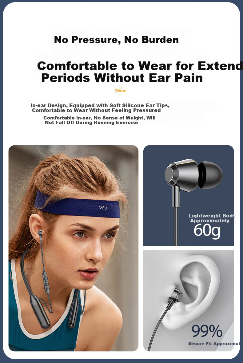 Chengao [High Battery Capacity] Bluetooth Headphones, Neckband Style, Noise-Cancelling, Sound Isolation, High-Fidelity Audio Quality, Ultra-Long Battery Life, Comfortable In-Ear Design, Compatible with All Smartphones, A20 Pink 8