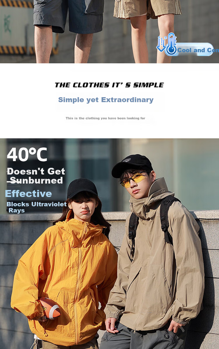 ROMON Men's Summer Lightweight Cycling Sun Protection Jacket Outdoor Waterproof Couple Coat UV Protection Khaki L 1