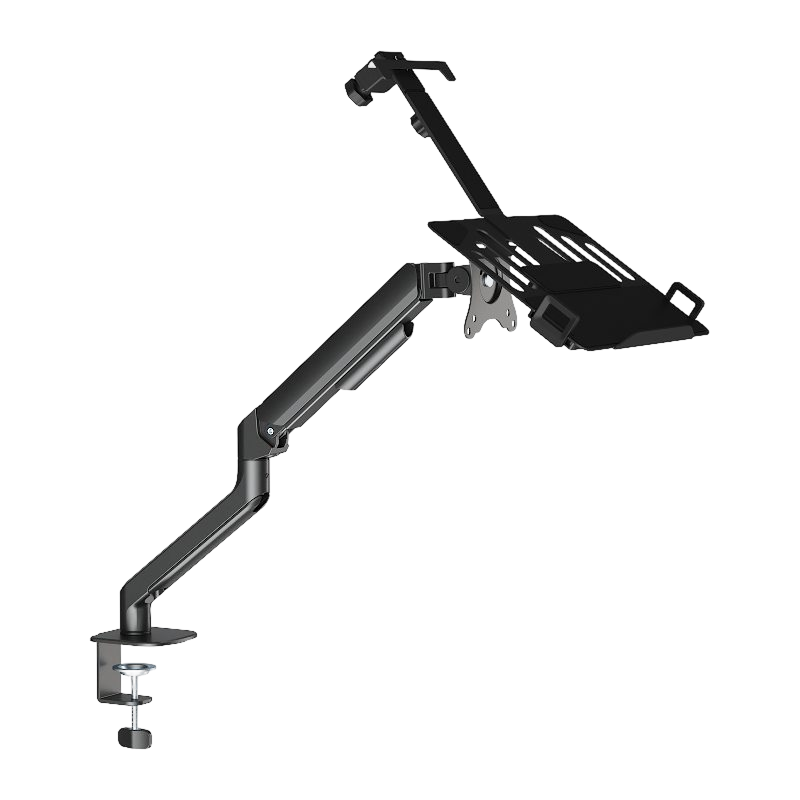 Brateck Beihu Inverted Laptop Stand Mechanical Arm Inverted Monitor Mount Desktop Clamp Base Screen Riser E350+APE41 Black