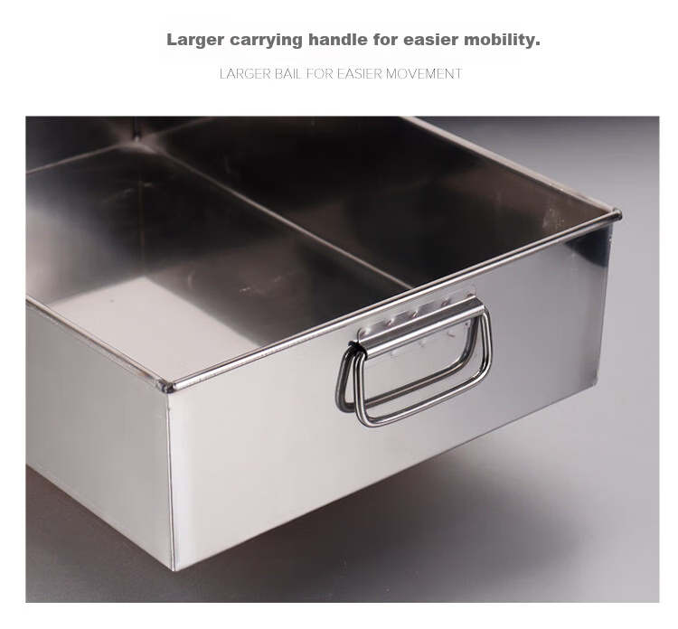 Quanshi Stainless Steel Seasoning Container with Lid for Storage And Sample Retention, Commercial Spice Organizer Box for 6 Flavors 4