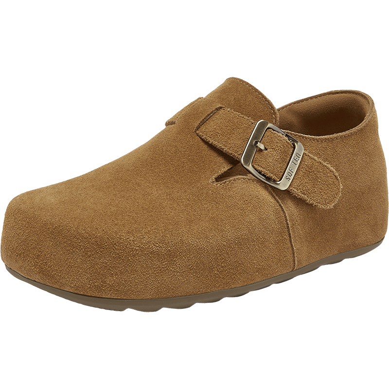 Basto 26 Spring Thick Sole Birkenstock Casual Slip-On Women's Loafers D3787AM6 Camel 37