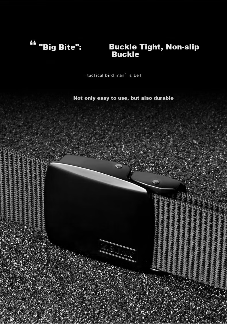 Zhanshuniao P4 (High-End) Automatic Buckle Canvas Belt Nylon Belt for Men, Casual Cargo Pants Woven Belt, Trendy Gift 10