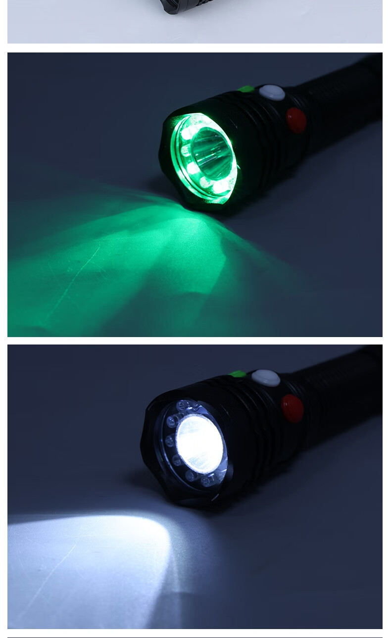 Ansell Bright LED Flashlight Railway Three-Color Work Signal Light Rechargeable 1G00060 Box 1