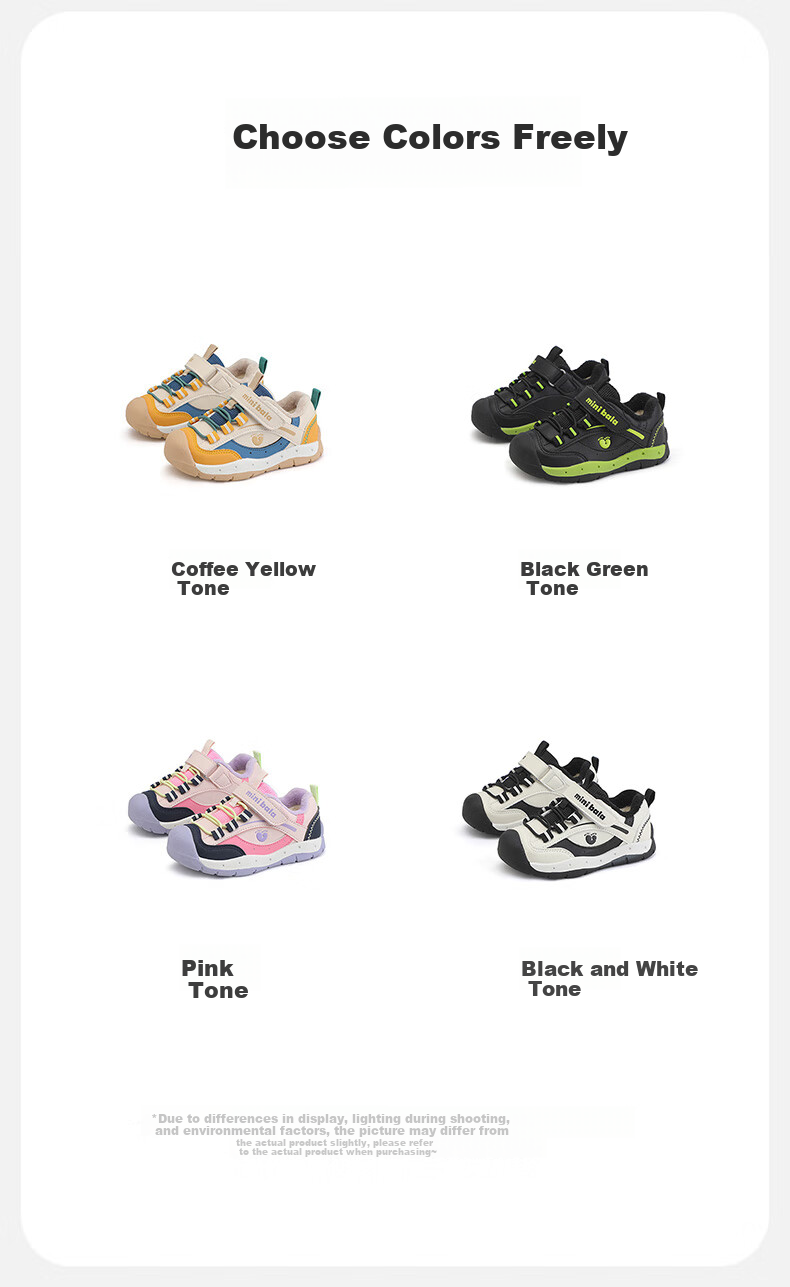 Minibala 25th Anniversary Fall New Kids Casual Sports Shoes Anti-collision Baby Walking Shoes Children's Sports Shoes 16