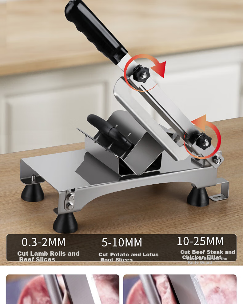BJ 304 Stainless Steel Meat Slicer, Lamb Roll Slicer, Home-Use Meat Shaver, Frozen Meat Cutter, Meat Slicing Machine 5
