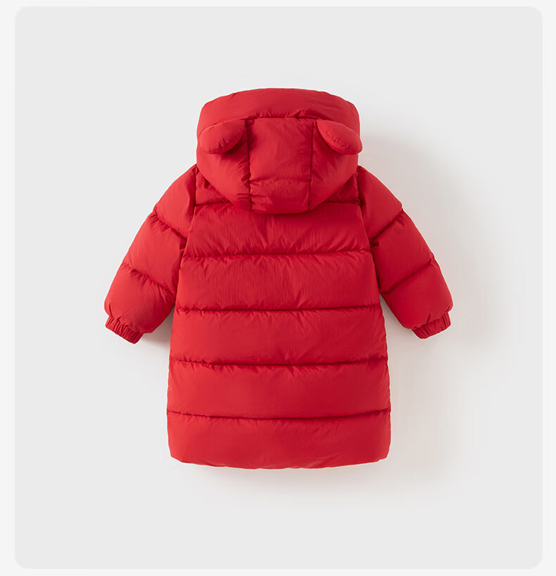 DAVE & BELLA Kids Long Down Jacket Boys Winter Coat Girls Three-Proof Outerwear Baby Toddler Winter Clothes 12