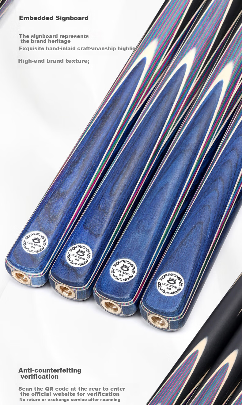 Aomi New Enlightenment Pool Cue, Black 8 Snooker Cue Set, Small Tip, 16 Color Black Eight Ball Cue, Snooker Billiard Cue 14