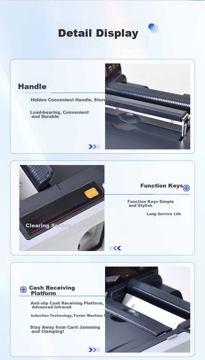 Virong I3 Silver Currency Counter Portable Banknote Detector for New RMB Small Office Commercial Financial Use 2025 New Model 13