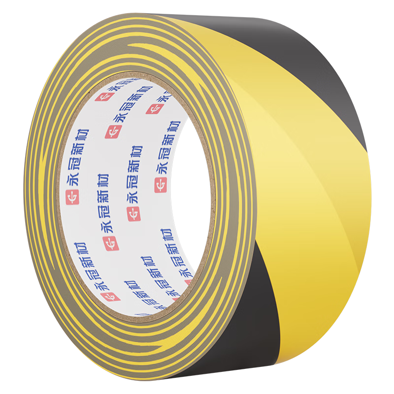 Yongguan PVC Warning Floor Sticker Adhesive Tape, 48mm*33m/single Roll, Positioning Mark, Fire Safety Caution Line, Isolation Tape, Identification, Windproof Fixed Window, Black And Yellow Color