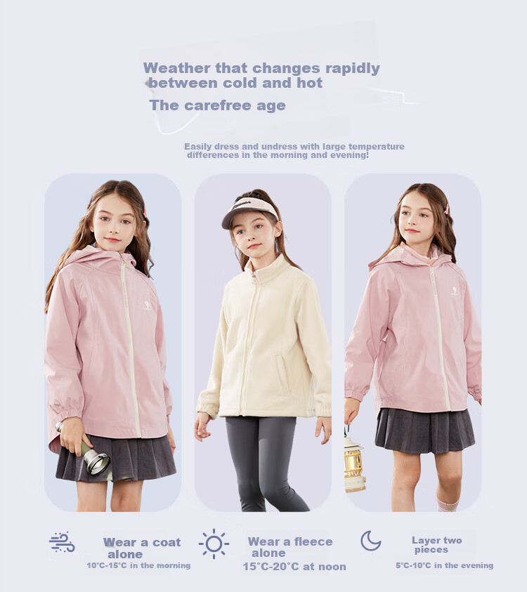 Disney Girls' Windbreaker Jacket, Autumn And Winter Children's Outdoor Windproof Coat, Detachable Three-In for Older Kids, 84050 Navy Blue, Size 130 3
