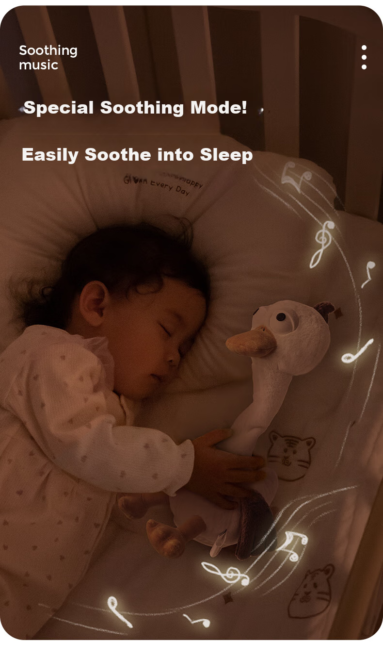 HUILE TOYS Infant Plush Toys, Talking Duck Comforting Doll, Learning to Speak, Birthday Gift 9