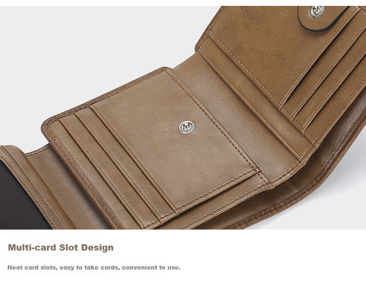 MEXICAN Men's Wallet, Top-Grain Leather, Soft Vertical Style, Multifunctional Short Card Holder, Practical Billfold 13