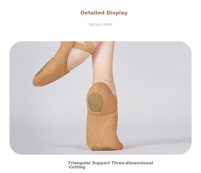 Aiwuge Professional Dance Shoes for Women, Soft-Soled Practice Shoes, Elastic Ballet Shoes, Teacher's Cat Paw Shoes, Ballet Pink, Size 35 7