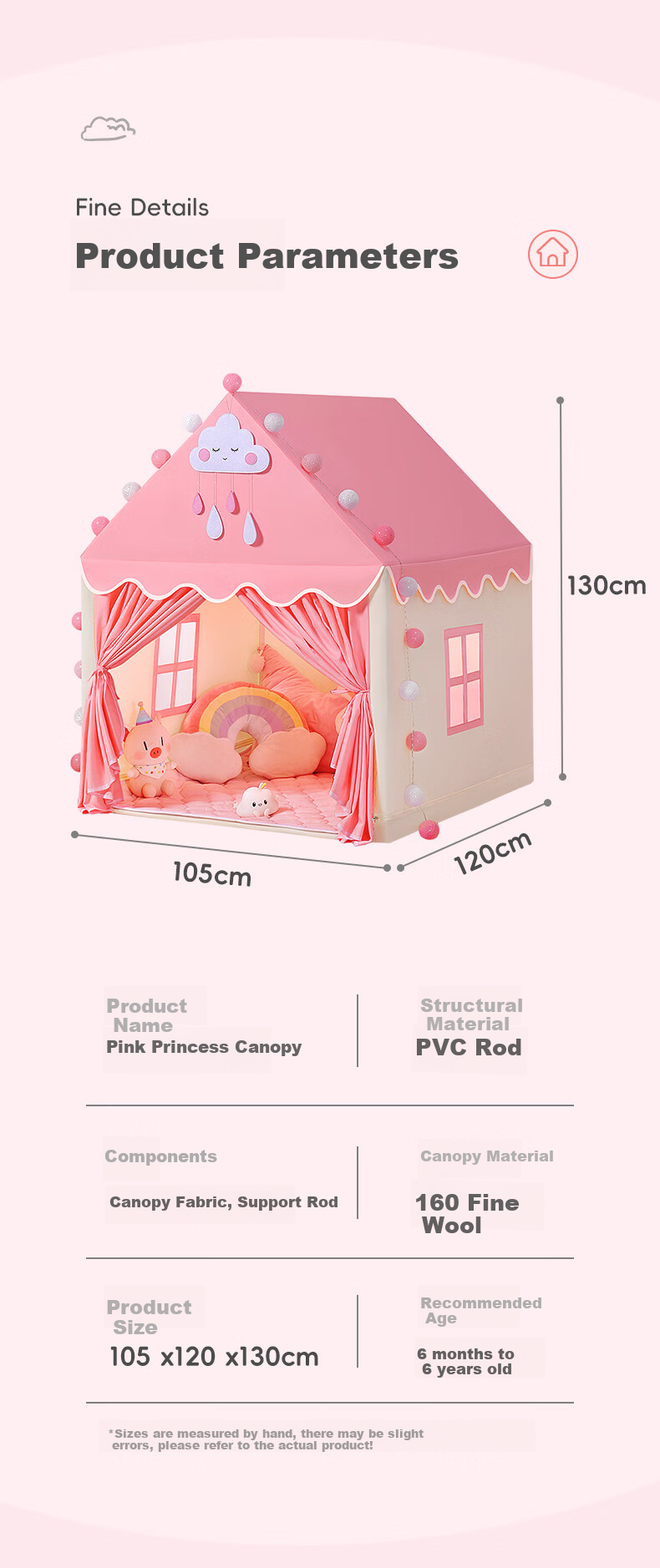 Sangbabaobei Small Tent, Indoor Children's Toy Playhouse, Boys And Girls Home Use Mini House, Secret Base Cabi 11