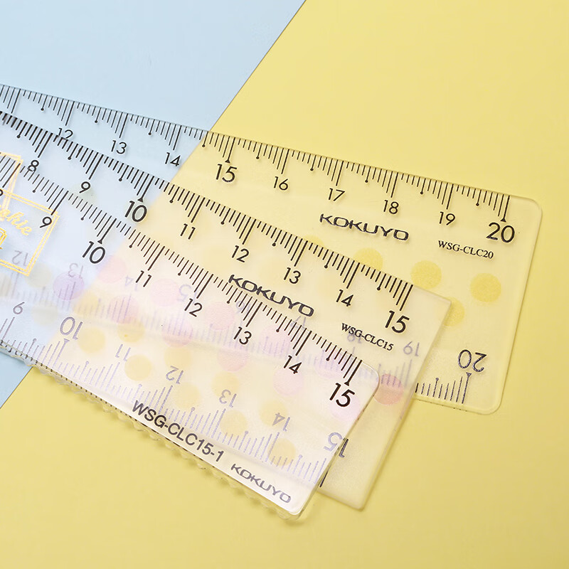 Линейка KOKUYO Pastel Cookie Acrylic Wave Ruler, 15 см, прозрачная, пластиковая, случайный цвет