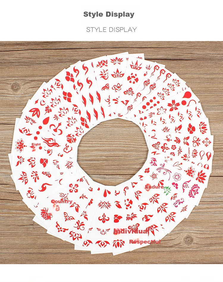 Danmiqi Children's Forehead Tattoo Stickers, Hanfu Ancient Costume Girls' Printed Stickers, Waterproof Forehead Stickers, Toy 5