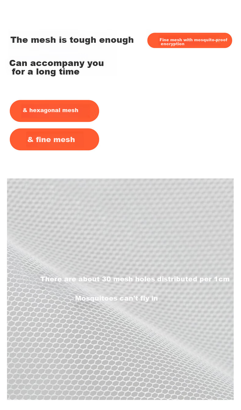 FUANNA Home Mosquito Net, Baby Fall Prevention Fence Mosquito Net with Three Doors, 1.5*2 Meter Bed, Coffee [Dense Mesh] 5