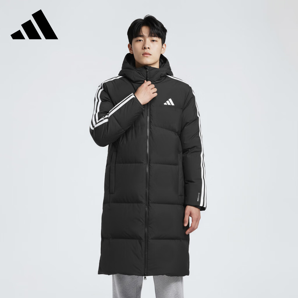 Adidas Men's Sports Style Series 3S L DOWN JKT Long Down Jacket KC2498 Black 2XL 1