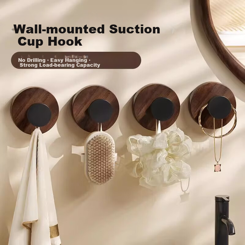 Bahainiao Vintage Suction Cup Hooks, 6 Pack, No Drilling Required, Heavy-Duty, for Entryway, Hanging Keys, Bathroom Towel Hanger 1