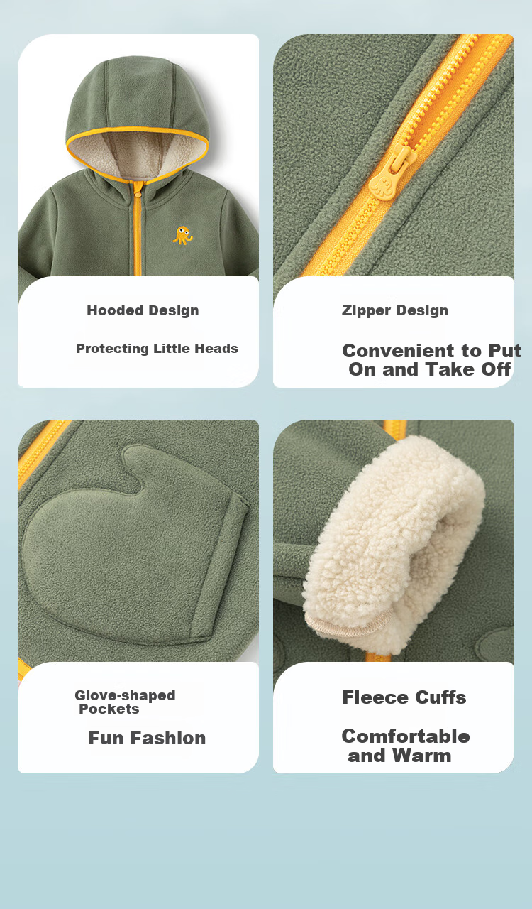 BALABALA Children's Clothing, Girls' And Boys' Outerwear, New Autumn And Winter 2025 Collection, Fleece Anti-Static Warm Jacket, 209425105202 5