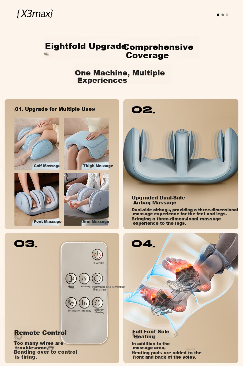 MIAOJIE [Mid-Autumn Festival Gift] X5 Leg Massager, Calf Massage Device, Airbag Kneading, Hot Compress, Leg Warmer, Muscle Relaxation, Slimming Leg Massager, Home Use, Practical 5