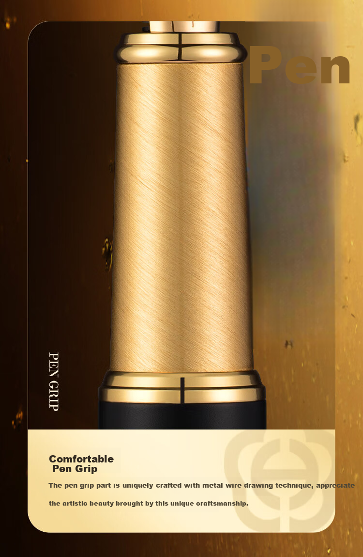 HERO Fountain Pen And Signature Pen E221 Ink Flowing Fragrance Gift Box, Mid-Autumn Festival, National Day, Birthday Gift for Men And Women, High-End Business Stationery Gift, Glossy Black with Gold Clip 7