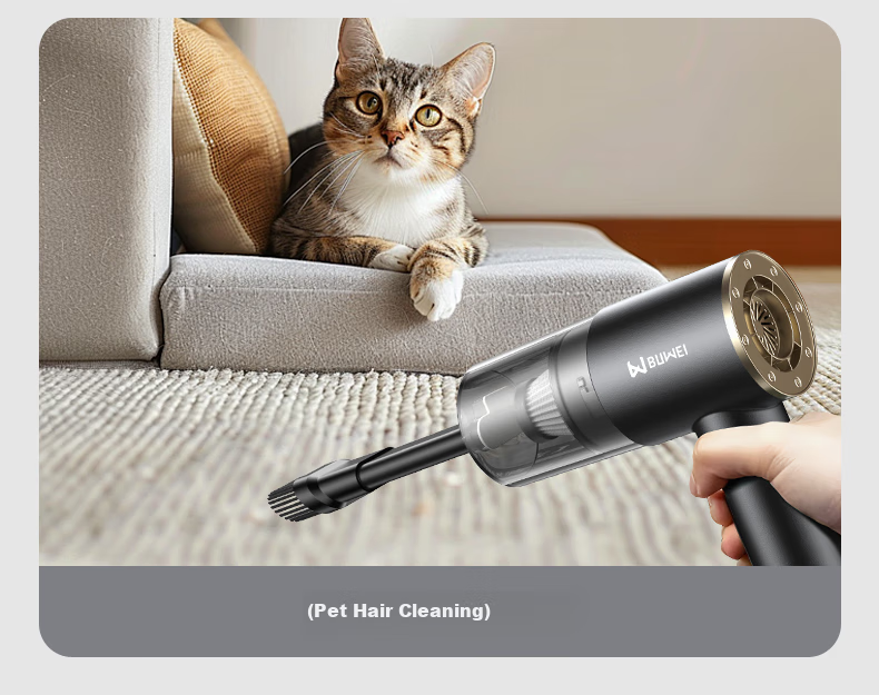 Buwei Car Vacuum Cleaner with Strong Suction, Cordless Handheld Vacuum for Car And Home Use, High-Power Compact Portable 12