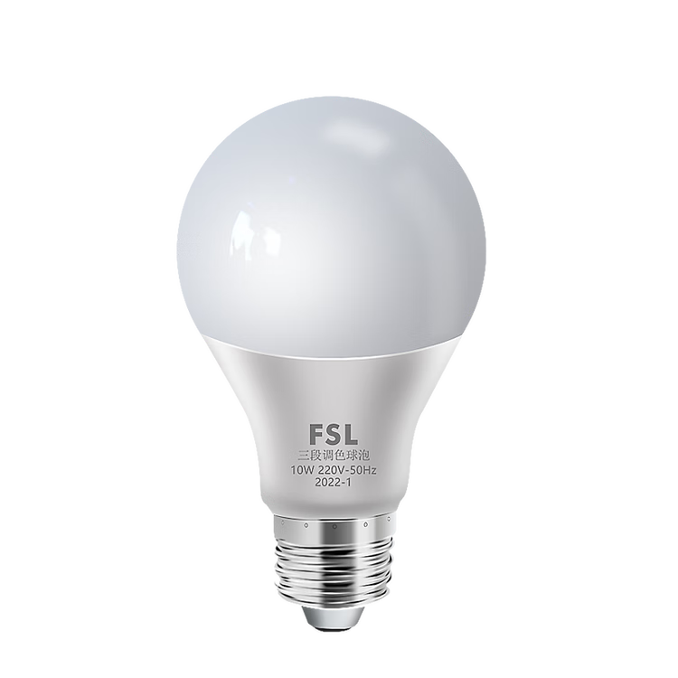 FSL Foshan Lighting LED Bulb Energy-saving E27 Large Screw A60 Globe 10W Three-color Temperature Adjustable