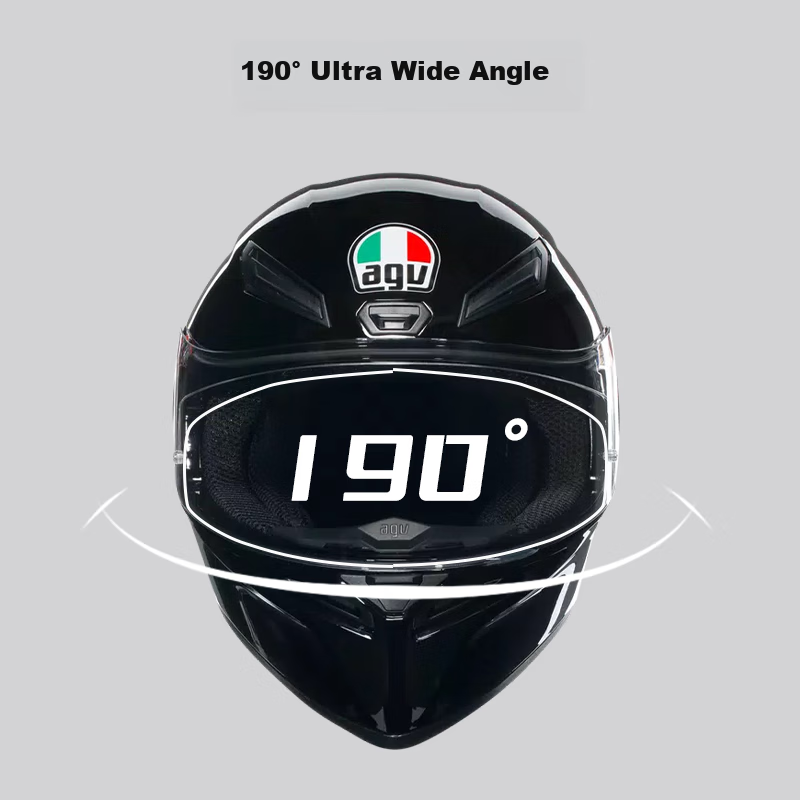 AGV K1S Motorcycle Helmet, 3C Certified, Wide Field of View, Safe Riding for Men And Women, All Seasons, Glossy Black, XL (59-61)