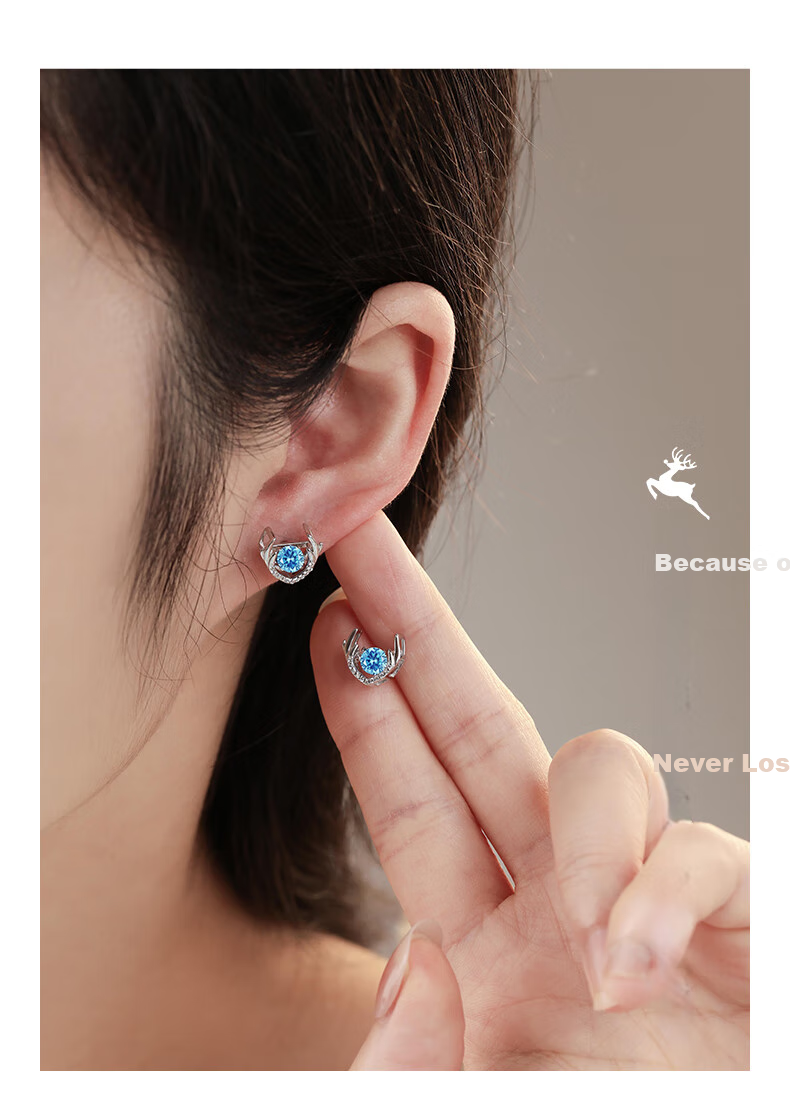 MANHE S925 Silver Stud Earrings for Women, New 2026 Style Ear Jewelry, Birthday Gift for Wife Or Girlfriend 8