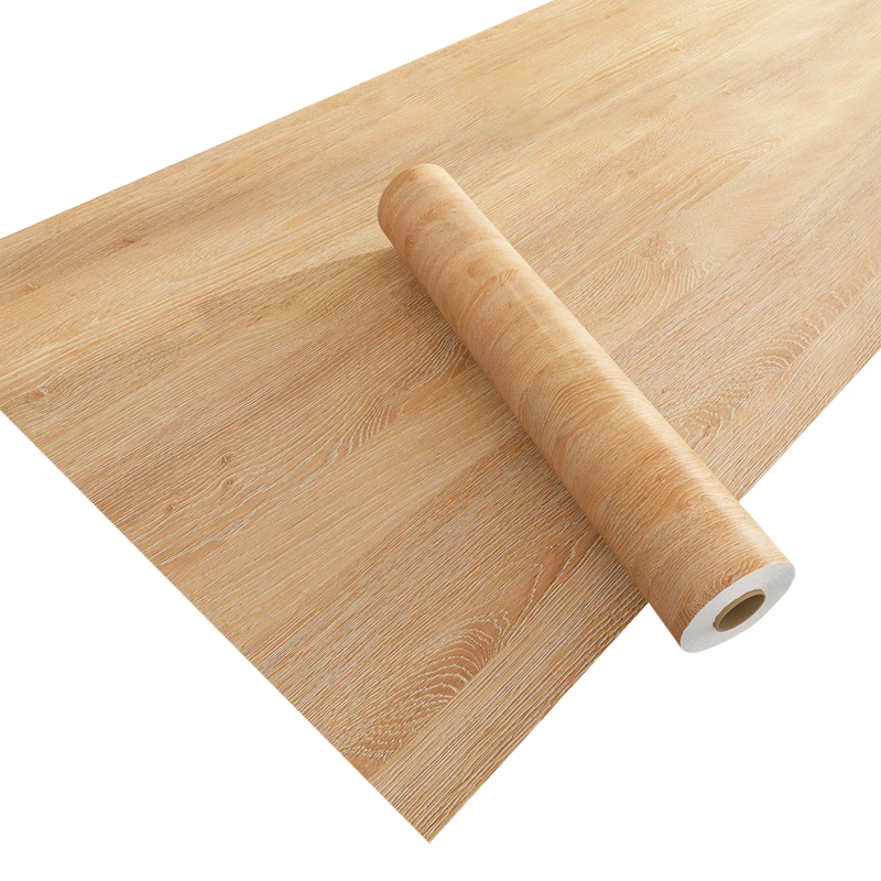 Modouyu Wood Grain Sticker 0.6*5 Meters, Cabinet Door Wardrobe Film Wallpaper Self-Adhesive Waterproof Furniture Renovation Sticker, Natural Wood Grai
