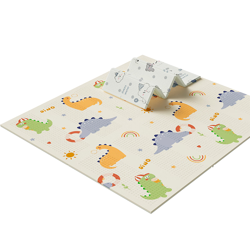 Babamama XPE Crawling Mat for Babies, Double-Sided Non-Slip Thickened 2cm Foldable Floor Mat 150*180