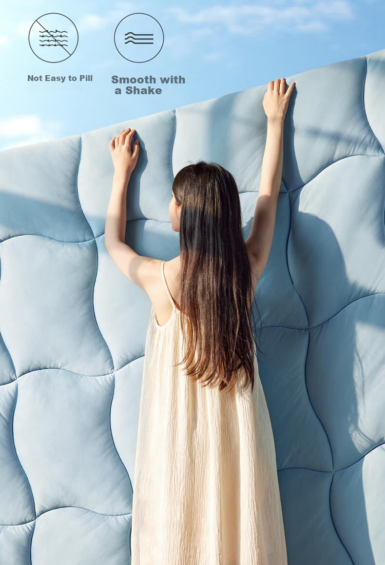 8H Heat-Retaining Antibacterial Class A White Flame Fiber Lazy Quilt Core, Spring And Autumn Comforter 4.1 Jin, 200*230cm, Blue 15