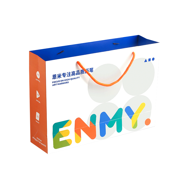 Enmy Medium Handheld Gift Bag Original Authentic Large Capacity Gift Bag Suitable for Markers, Fineliners, Drawing Paper, Sketchbooks, Watercolor Pens, and Paintbrushes
