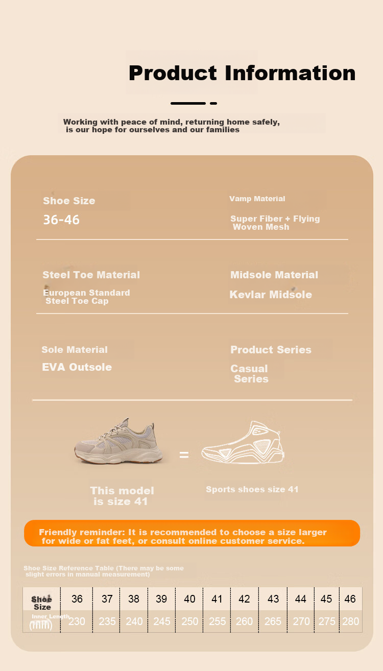 JUNBU Safety Shoes for Men with Steel Toe Cap, Anti-Smashing, Puncture-Resistant, Breathable, Soft Sole, Comfortable Construction Site Work Boots 5008BK Size 41 10