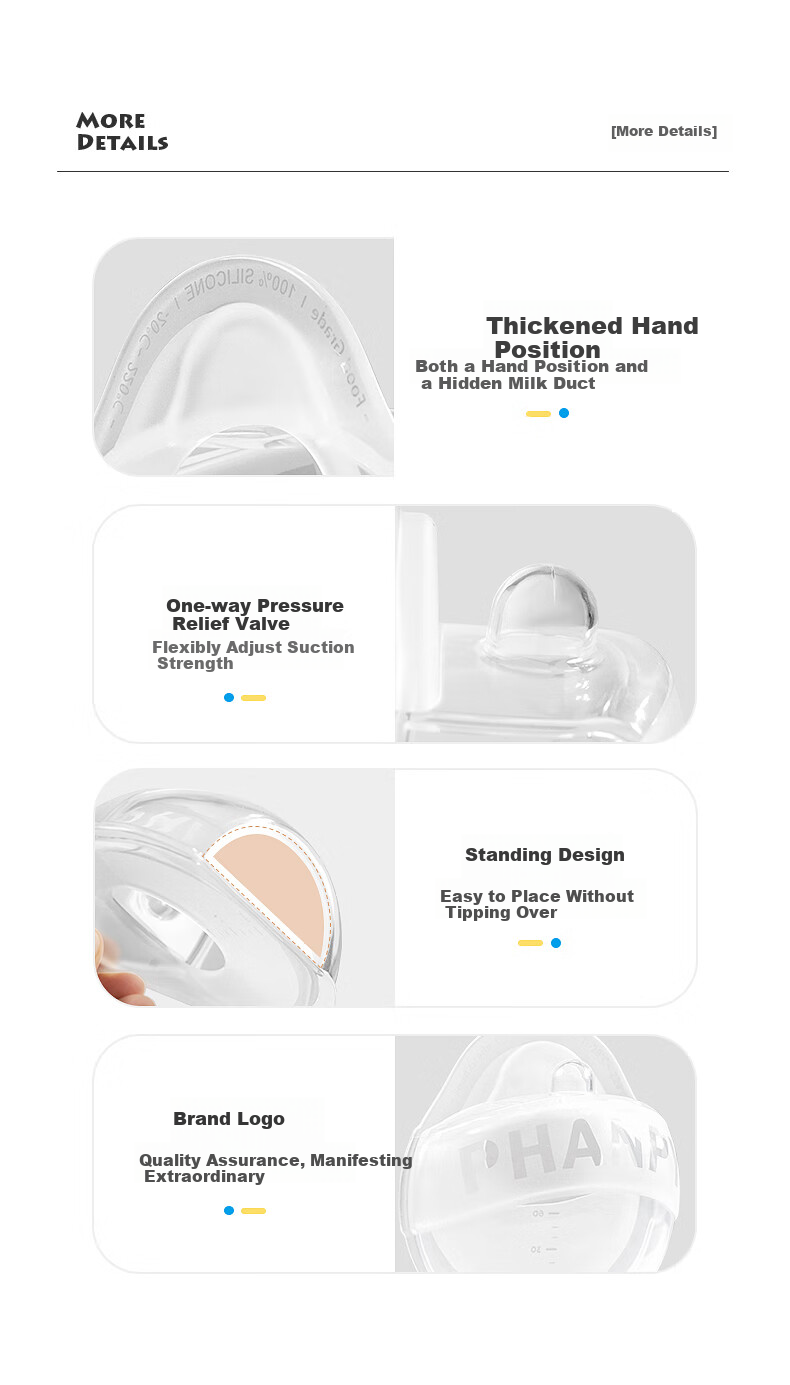 Xiaoyaxiang Manual Breast Pump, Hands-Free Anti-Leakage Milk Collector, Breast Milk Storage Device, Stable And Solid Model 15
