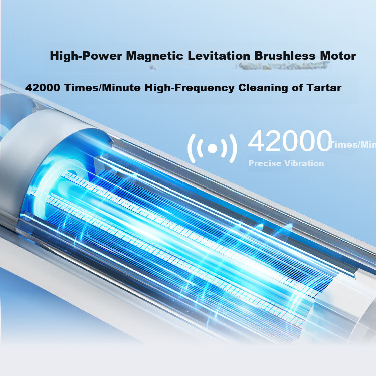 JD Original [Mid-Autumn Festival Gift] Sonic Electric Toothbrush JZ5s for Adults And Students, 365-Day Long Battery Life, 4 Brush Heads, 5 Modes, Clean Teeth And Gum Protection, Wireless Charging, Elegant White, Birthday Gift
