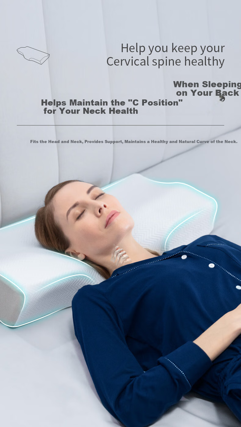 JAGO Ergonomic Pillow with Memory Foam, Cervical Spine Protection, Home Sleep Aid, Slow Rebound Comfortable Sleeping Pillow 4