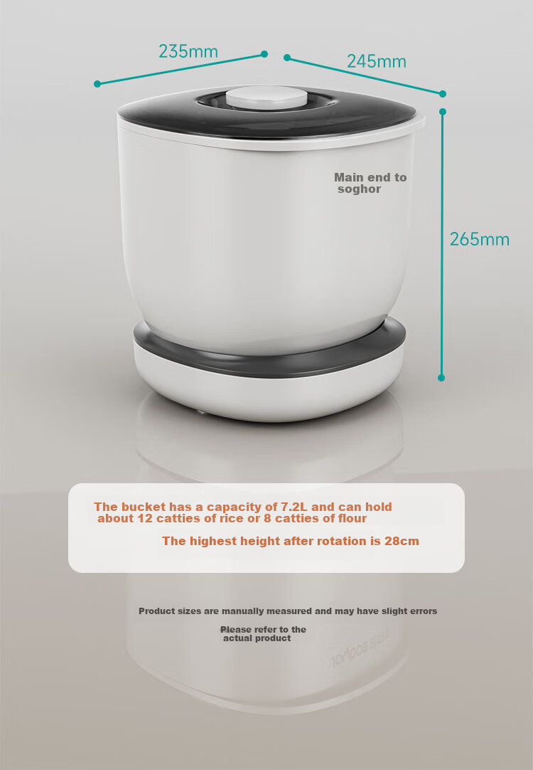 Jiabangshou Rice Container, 2026 New Model, Insect-Proof, Moisture-Proof Sealed Rice Storage Bin, Kitchen Utensil, Food-Grade Rice Bucket 23