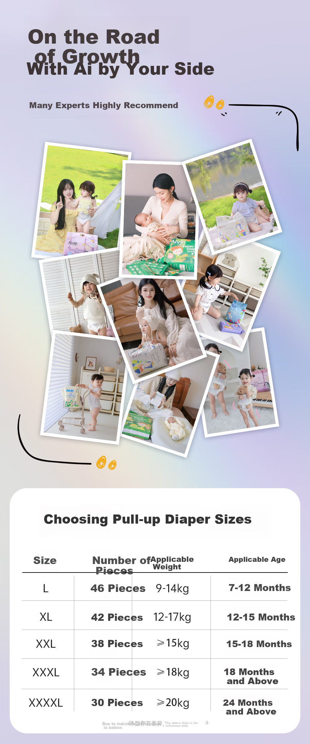 Aiweier Alvin [No Carbamide Amide Detected] Classic Soft Touch Pull-Up Pants, Size L, 46 Pieces, Elastic Diapers 5