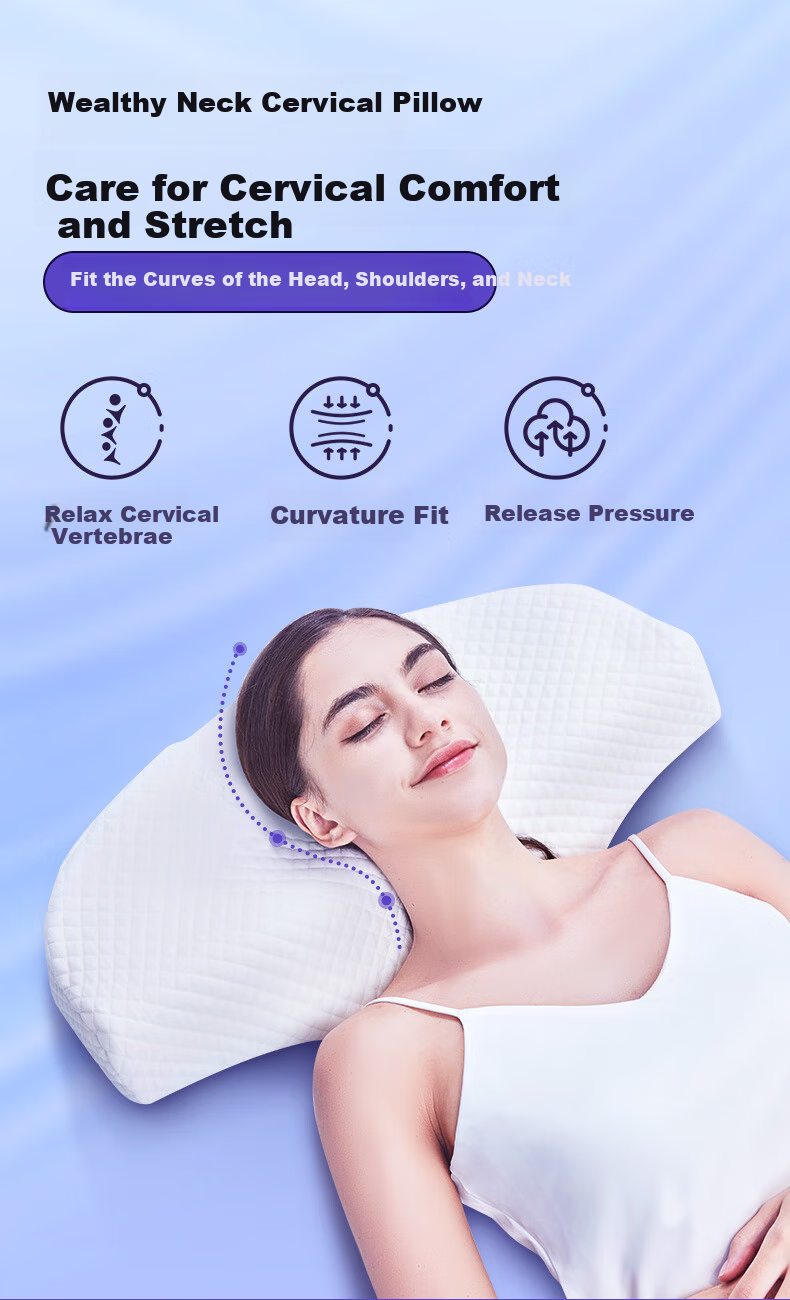 Aeromax Memory Foam Cervical Pillow for Neck Support, Cervical Spondylosis Treatment, Adult Sleeping Pillow, Detachable Traction Round Pillow 1