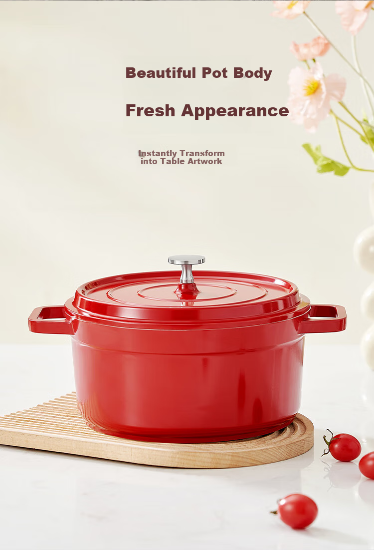 JD Original Ceramic Enamel Light Press Stew Pot for Porridge And Noodles, Compatible with Induction Cooker, Housewarming Gift, 26cm Gradient Gree 5