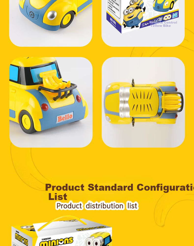 Baozuxiaomeng, Minions Movie Children's Remote Control Car Toy, Boys' Remote Control Car, Girls' Birthday Gift for Ages 3-6 16