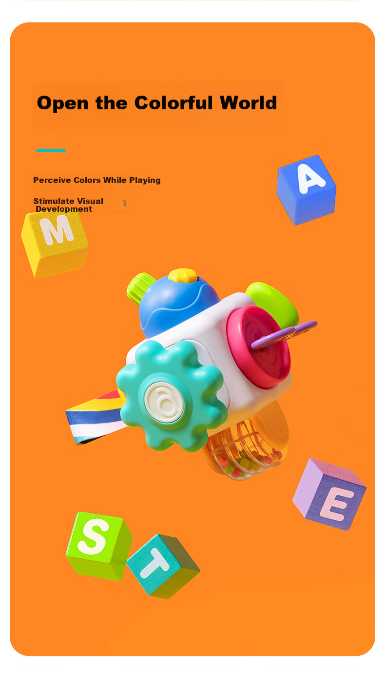 Auby Infant And Toddler Toy Busy Ball, Hand-Held And Grasping Training, Early Education Enlightenment, First Birthday Gift, for Boys And Girls, 9 Months+ 19