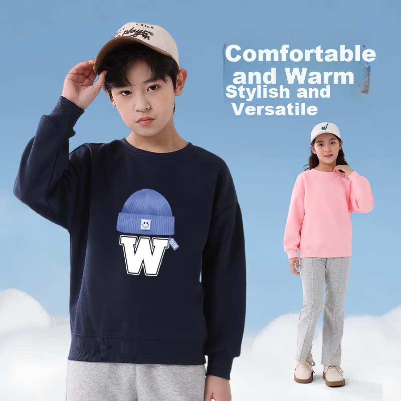 Baleno Boys' Fleece-Lined Sweatshirt, Winter Warm Top for Older Children, Pullover Jacket, Thick Casual Outerwear for Kids in Cold Weather