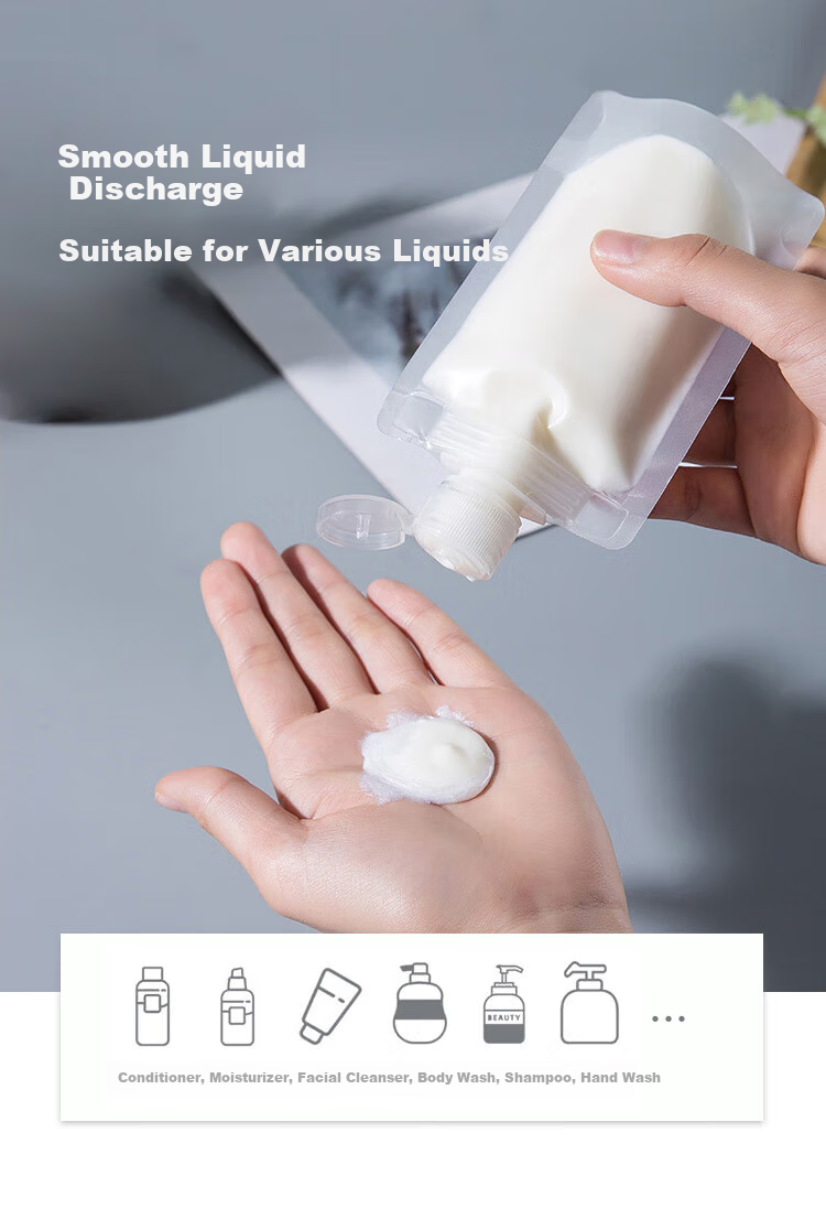 Liqing Portable Travel Cosmetic Dispensing Bags, 50ml*6 Pieces, Disposable Dispensing Bottles, Liquid Storage Bags 3